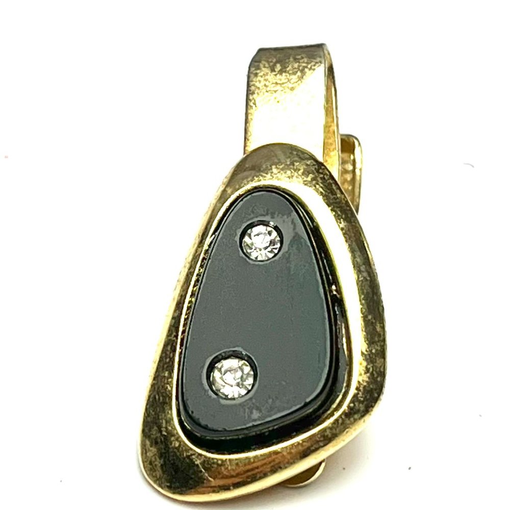 SARAH COVENTRY VINTAGE TIE CLIP WITH FAUX BLACK ONYX